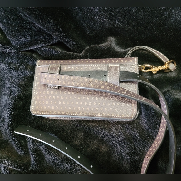 DKNY Brown Monogram Belt Bag - Picture 3 of 4